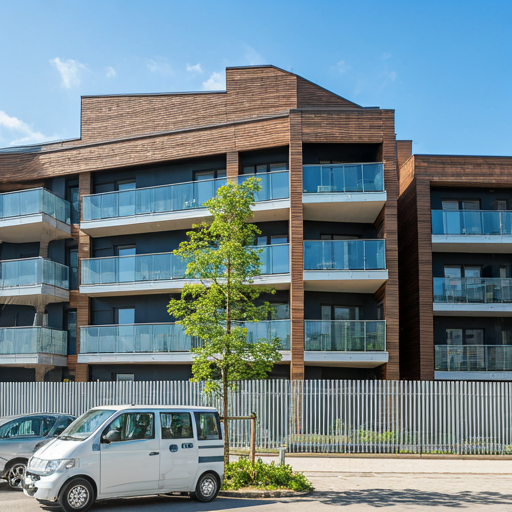 Modern sustainable residential building